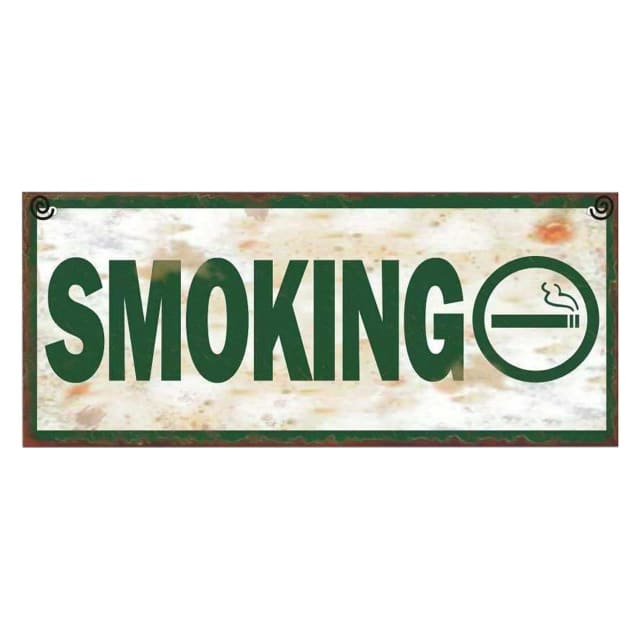 COYOTE METAL PLAQUE - SMOKING