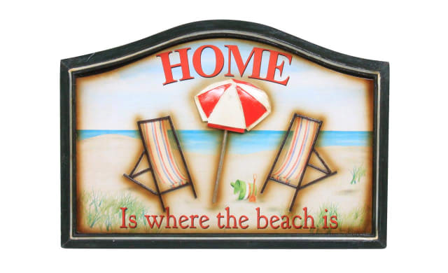 COYOTE WALL PLAQUE BEACH HOME