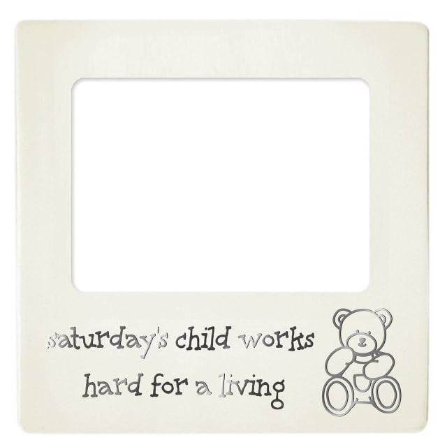 DAKOTA BABY PHOTO FRAME-SATURDAY