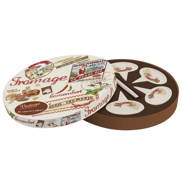 DAKOTA VINTAGE CHEESE LABELS/MARKER 6PCE SET