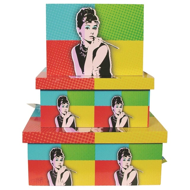 DAKOTA POP ART BOXES 3PCSET-AUDREY HEPBURN(1=3)
