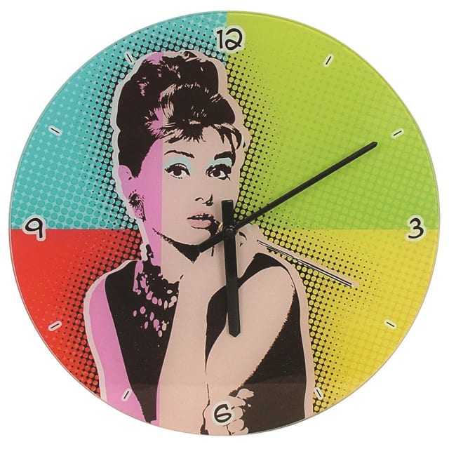 DAKOTA POP ART CLOCK - AUDREY HEPBURN