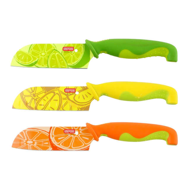 DEXAS 4in SANTOKU WITH SHEATH LEMON