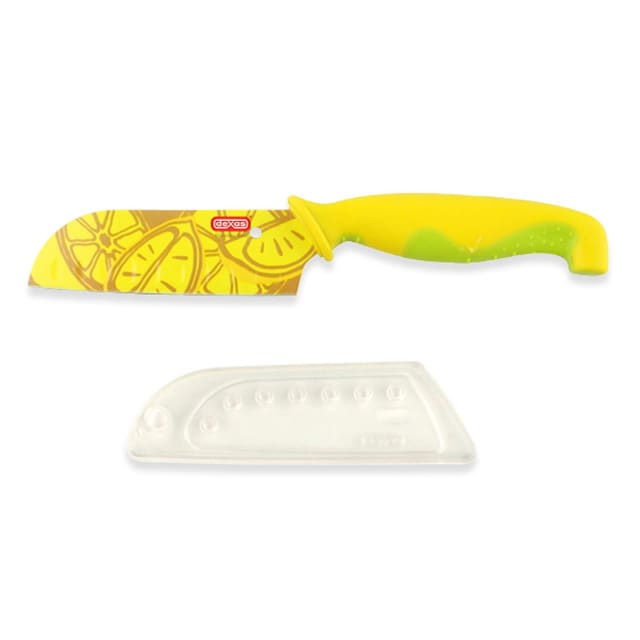DEXAS 4in SANTOKU WITH SHEATH LEMON