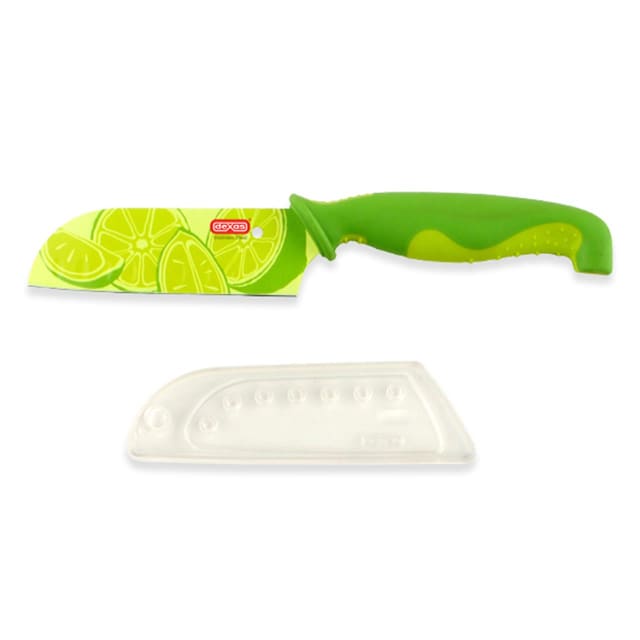 DEXAS 4in SANTOKU WITH SHEATH LIME