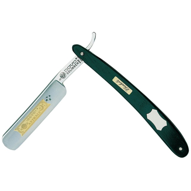 DOVO 5/8in #5 EBONY W ENG PLATE RAZOR