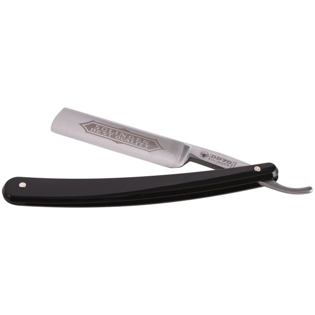 DOVO 6/8in 100681 BLK HANDLE CUT THROAT RAZOR