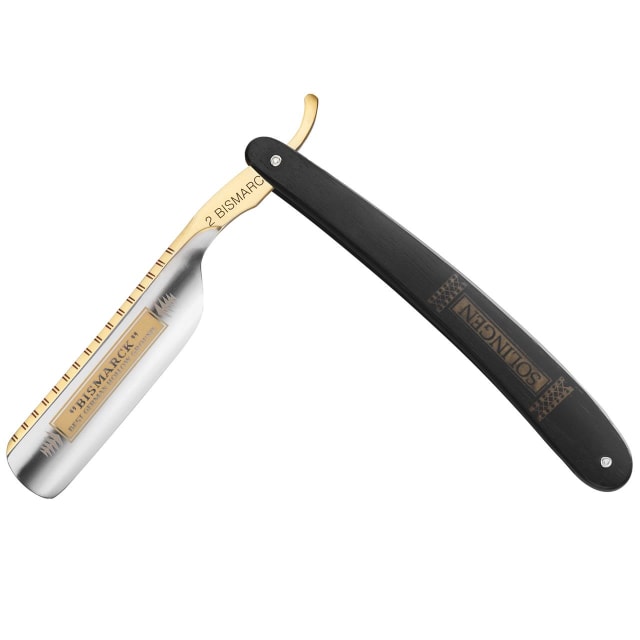 DOVO 6/8in #2 BLK EBONY WOOD HANDLE RAZOR