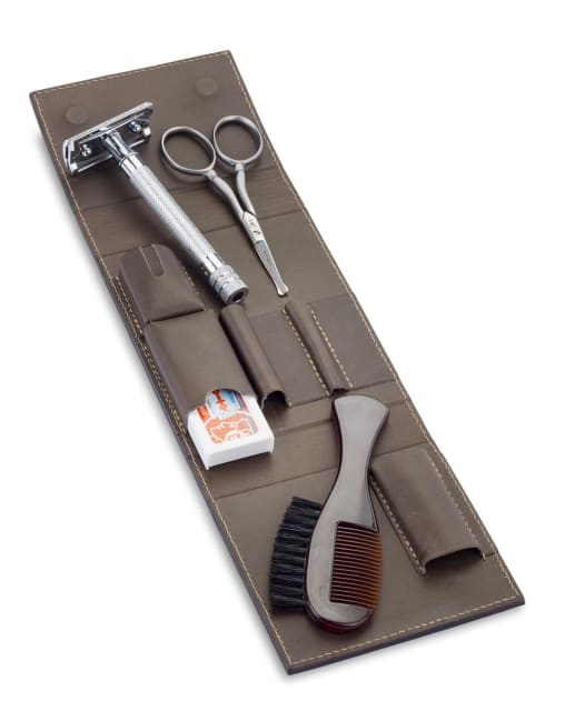DOVO RAZOR TRL SET W/RAZR,NOSE HAIR SCI,BEARD