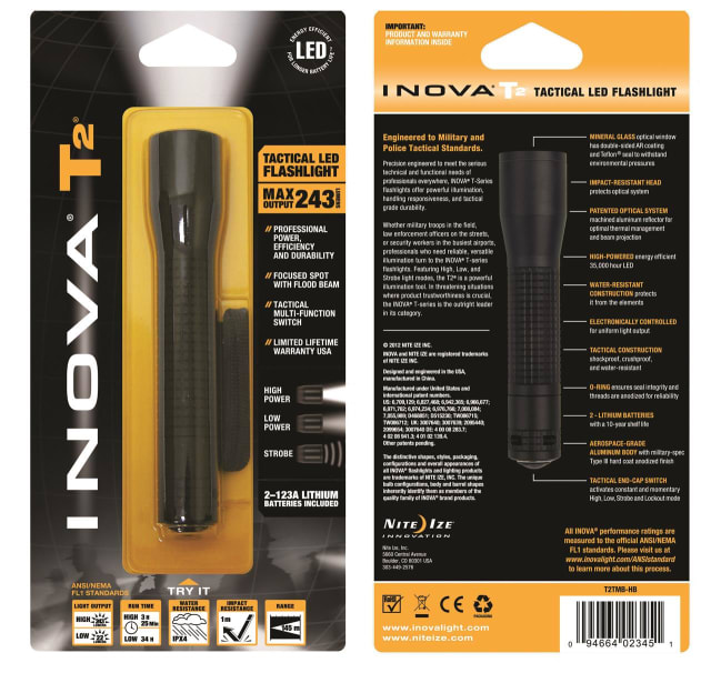 NITE IZE INOVA庐 T2庐 TACTICAL LED FLASHLIGHT