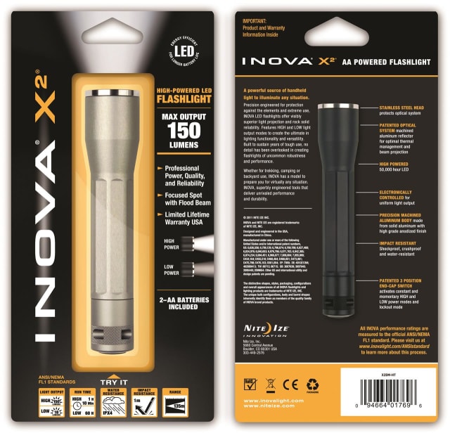 NITE IZE X2 - TITANIUM BODY DUAL MODE