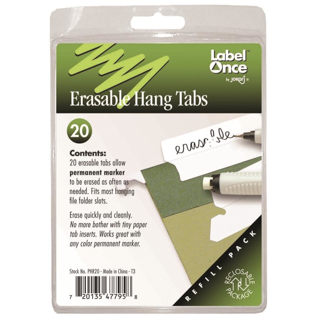 JOKARI ERASABLE HANG TABS REFILL PACK