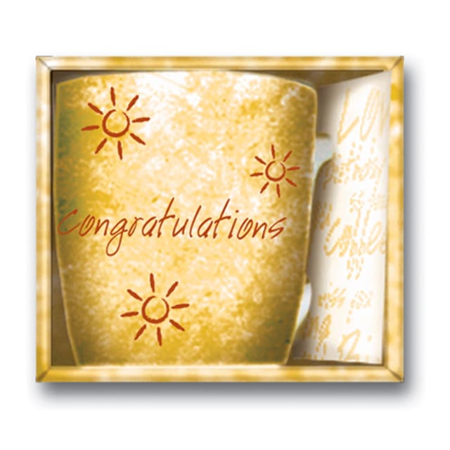 MIKO INSIDE OUT MUG CONGRATULATIONS YELLOW