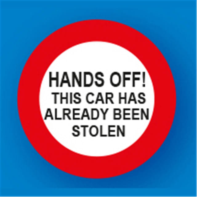 MIKO Keyring PVS SGN HANDSOFF THIS CAR STOLEN