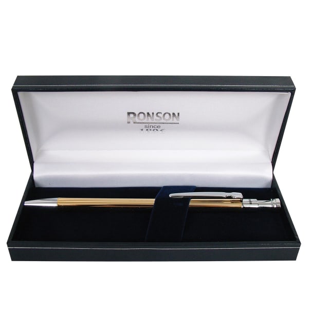 RONSON CENTURY PEN - GOLD CHROME