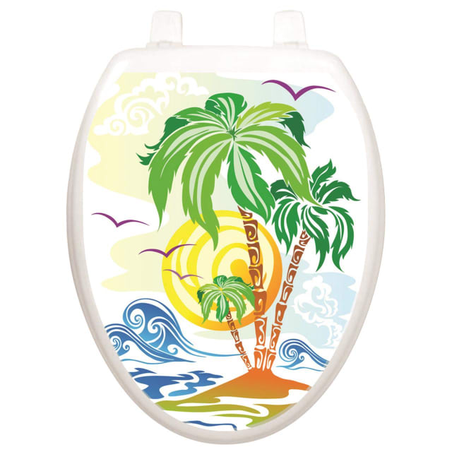 TATTOO TOILET TATTOOS CATCH THE WAVE - OVAL