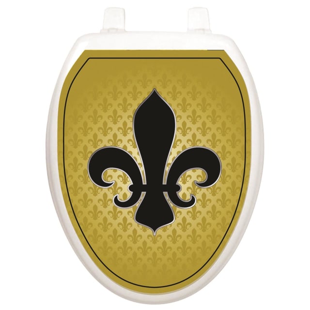 TATTOO TOILET TATTOOS FRENCH LILY BLK/GLD- OVAL