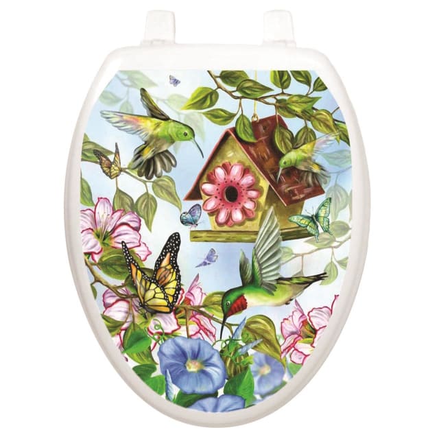 TATTOO TOILET TATTOOS HUMMINGBIRDS - OVAL