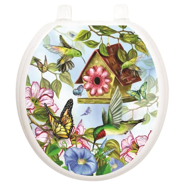 TATTOO TOILET TATTOOS HUMMINGBIRDS - ROUND