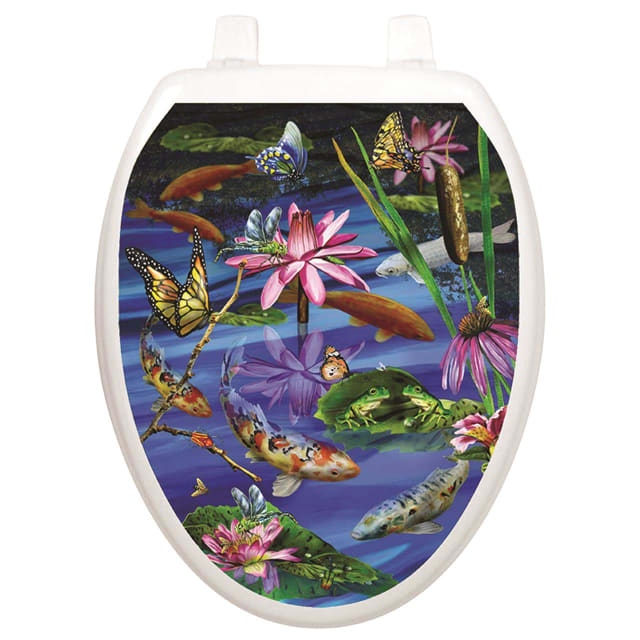 TATTOO TOILET TATTOOS KOI FISH - OVAL