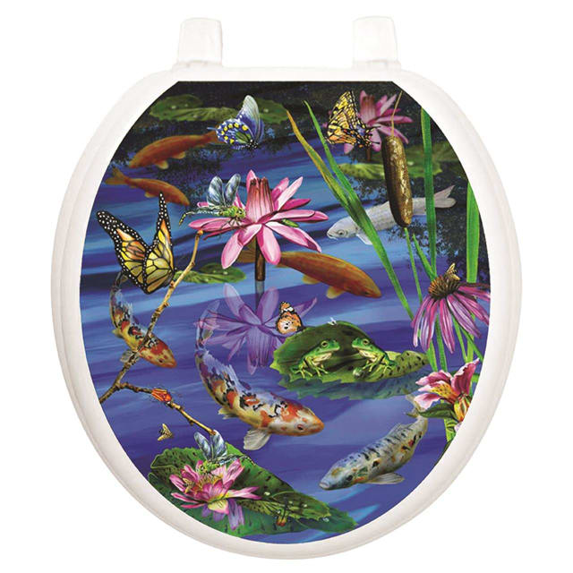 TATTOO TOILET TATTOOS KOI FISH - ROUND