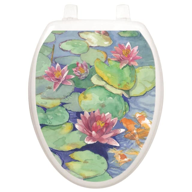 TATTOO TOILET TATTOOS LILYPADS - OVAL