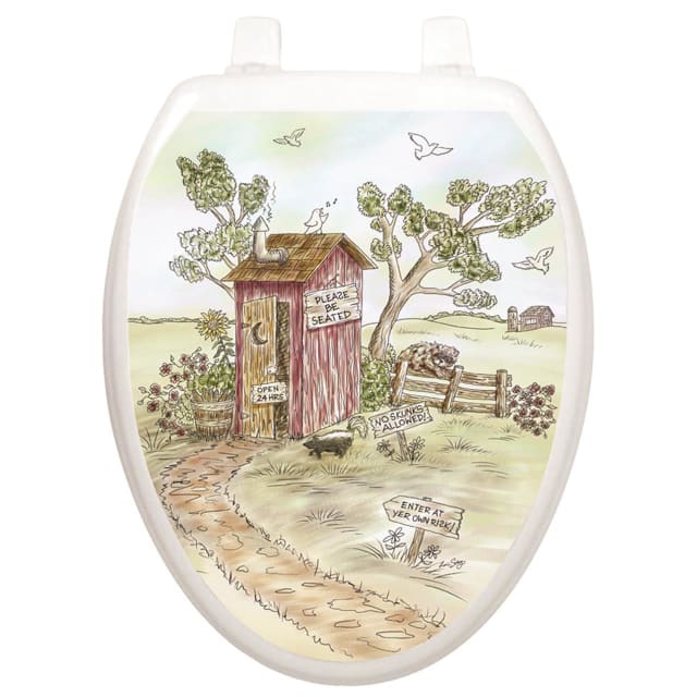 TATTOO TOILET TATTOOS OUTHOUSE - OVAL