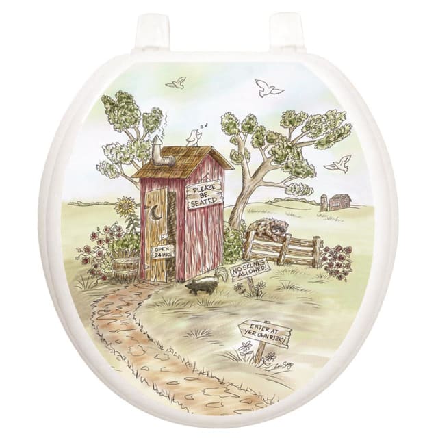TATTOO TOILET TATTOOS OUTHOUSE - ROUND