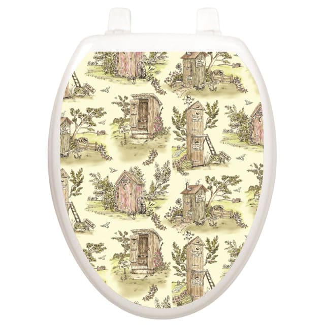 TATTOO TOILET TATTOOS OUTHOUSE TOILE - OVAL