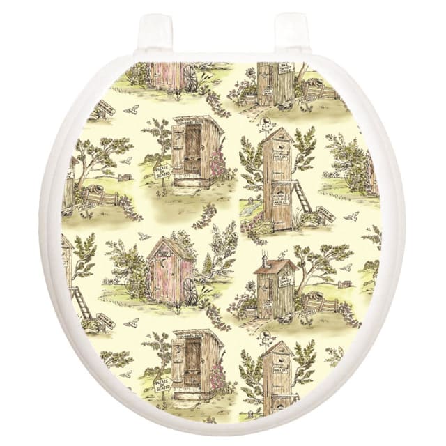TATTOO TOILET TATTOOS OUTHOUSE TOILE - ROUND