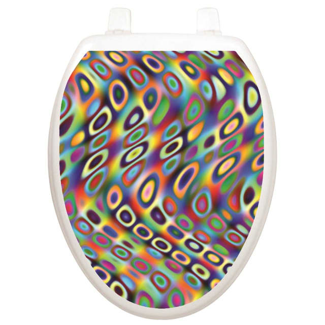 TATTOO TOILET TATTOOS RETRO WAVES - OVAL