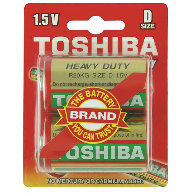 TOSHIBA D HEAVY DUTY BATTERY 2PK