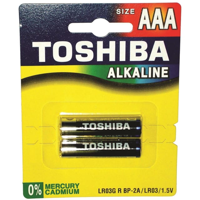TOSHIBA AAA SUPER ALKALINE BATTERY 2PK