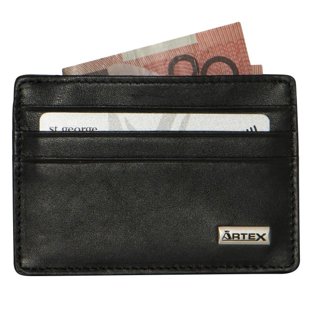 ARTEX Taking Care of Business Card Hldr Black