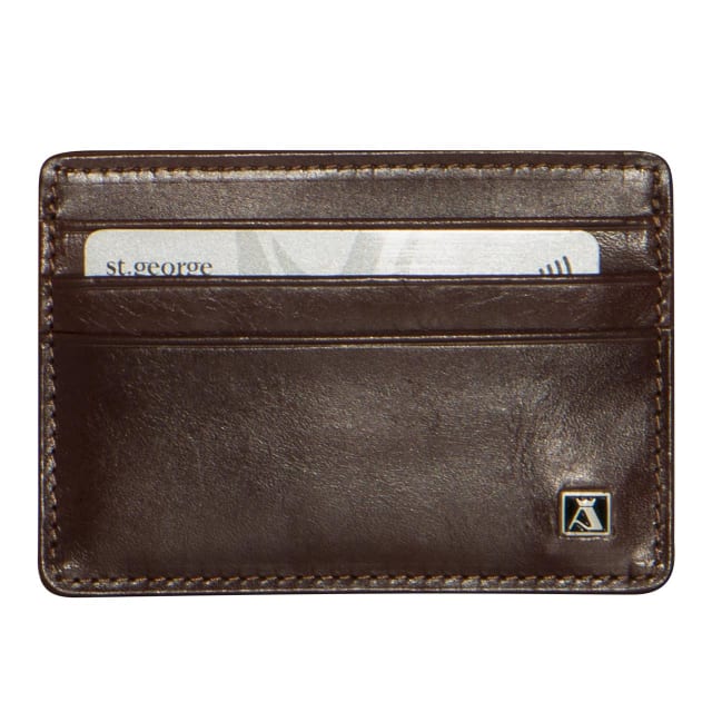 ARTEX Taking Care of Business Card Hldr Brown