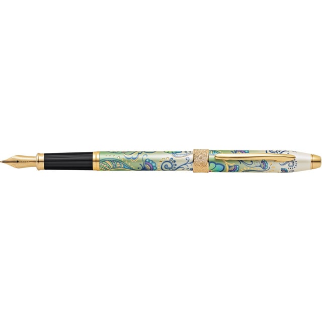 CROSS Botanica Green Day Lily 23CT Gold Plate Fountain Pen, Medium Nib