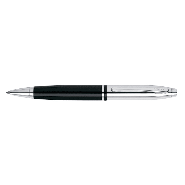 CROSS Calais Chrome / Black Lacquer Ballpoint Pen