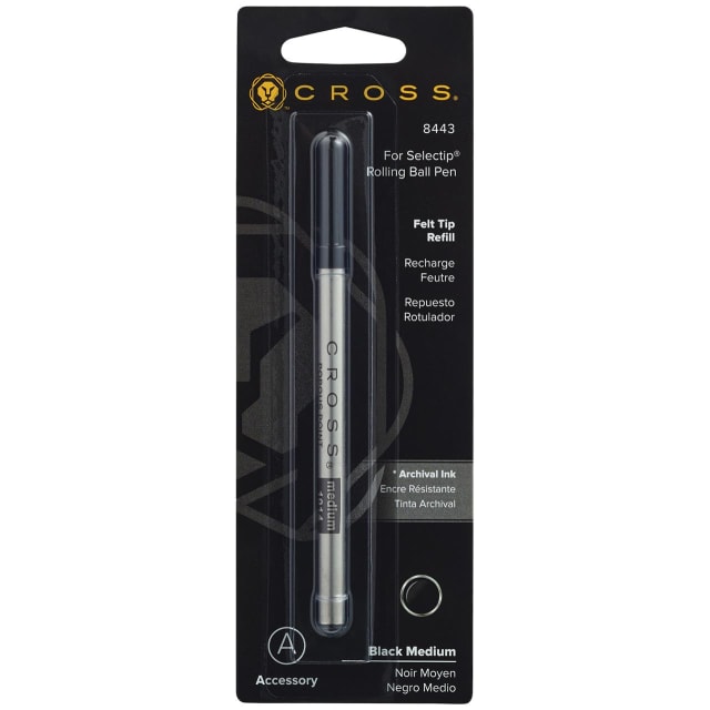 CROSS Refill Selectip Med Black Porous Point Single Pack
