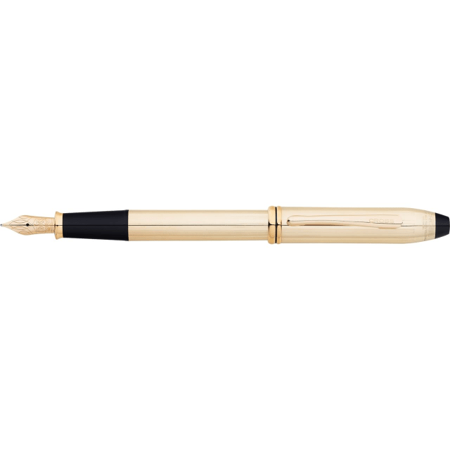 CROSS Townsend 10CT Gold Filled/Gold Fountain Pen, Medium Nib
