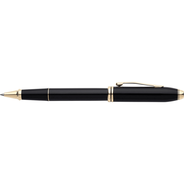 CROSS Townsend Black Lacquer/23CT Rollerball Pen