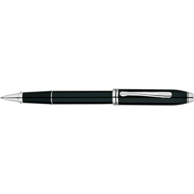 CROSS Townsend Black Lacquer/Rhodium Rollerball Pen