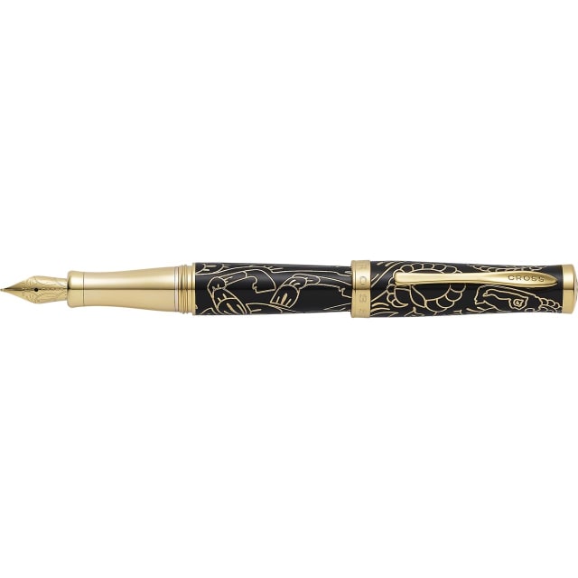 CROSS Year ot Goat Sauvage Black Lacquer 23CT Fountain Pen, Medium Nib