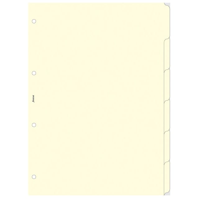 FILOFAX A4 BLANK INDEX CREAM 6PK