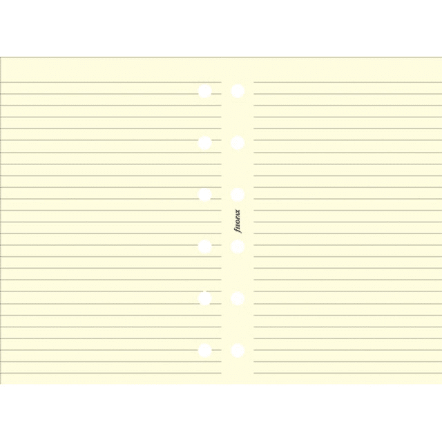 FILOFAX PKT COTT CREAM REFILL RULED 20PK