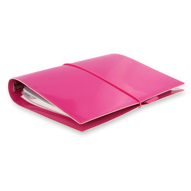 FILOFAX A5 DOMINO PTNT ORGANISER HOT PINK