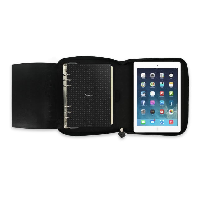 FILOFAX A5 FINSBURY iPAD AIR ORGANISER BLACK