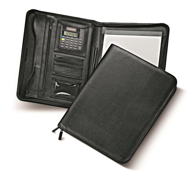 FILOFAX A4 METROPOL ZIP FOLDER W/CALC BLK