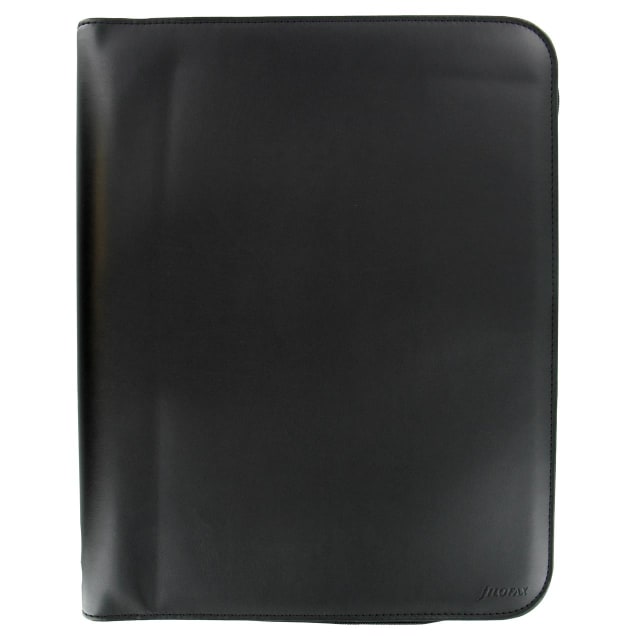 FILOFAX A4 METROPOL ZIP FOLDER W/RINGS BLACK