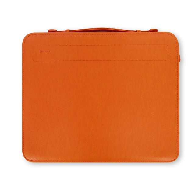 FILOFAX A4 PENNYBRIDGE ZIP FOLIO Hndl TANGERINE