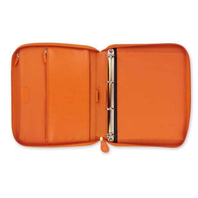 FILOFAX A4 PENNYBRIDGE ZIP FOLIO Hndl TANGERINE